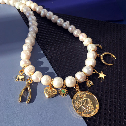 Lucky Charm Pearl Necklace